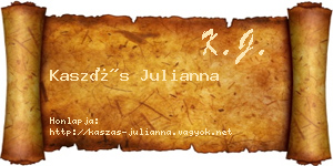 Kaszás Julianna névjegykártya